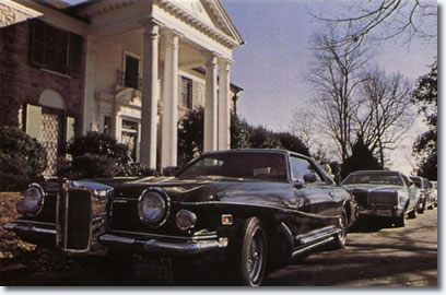 Elvis' 1973 Stutz Blackhawk III parked at Graceland